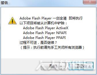 Adobe Flash Player一键全清卸载