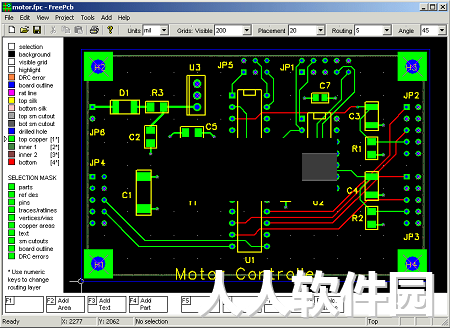 PCB版图设计工具(FreePCB)截图