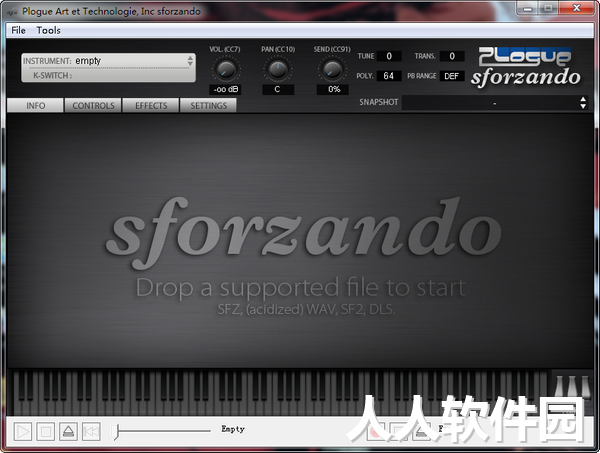 Plogue Sforzando(SFZ播放器)