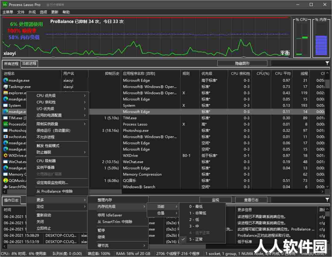 process lasso pro 10中文破解版(电脑进程监控软件)