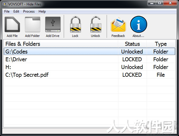 VovSoft Hide Files(文件隐藏工具)