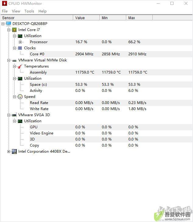 HWMonitor(cpu检测工具)