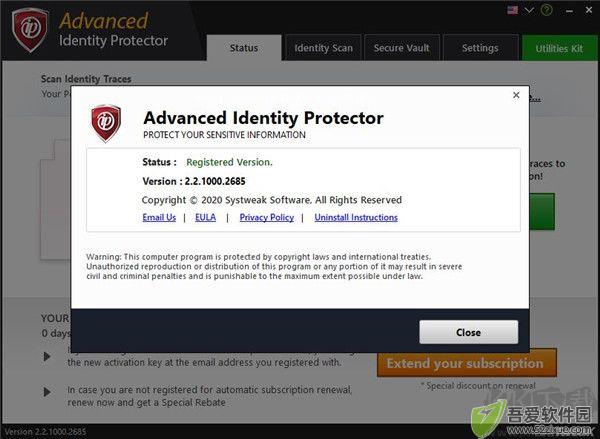 Advanced Identity Protector(系统信息安全保护工具)