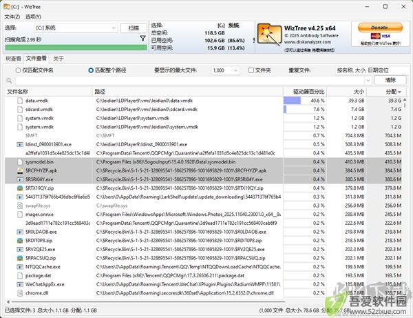 WizTree(磁盘空间分析器)